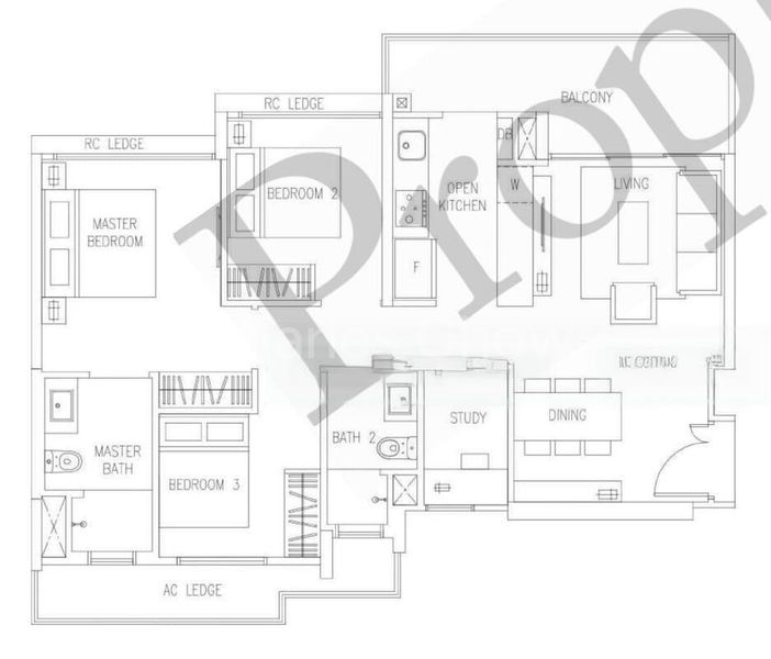 3 Bed Executive Condo for Rent in  The Visionaire - Image 12